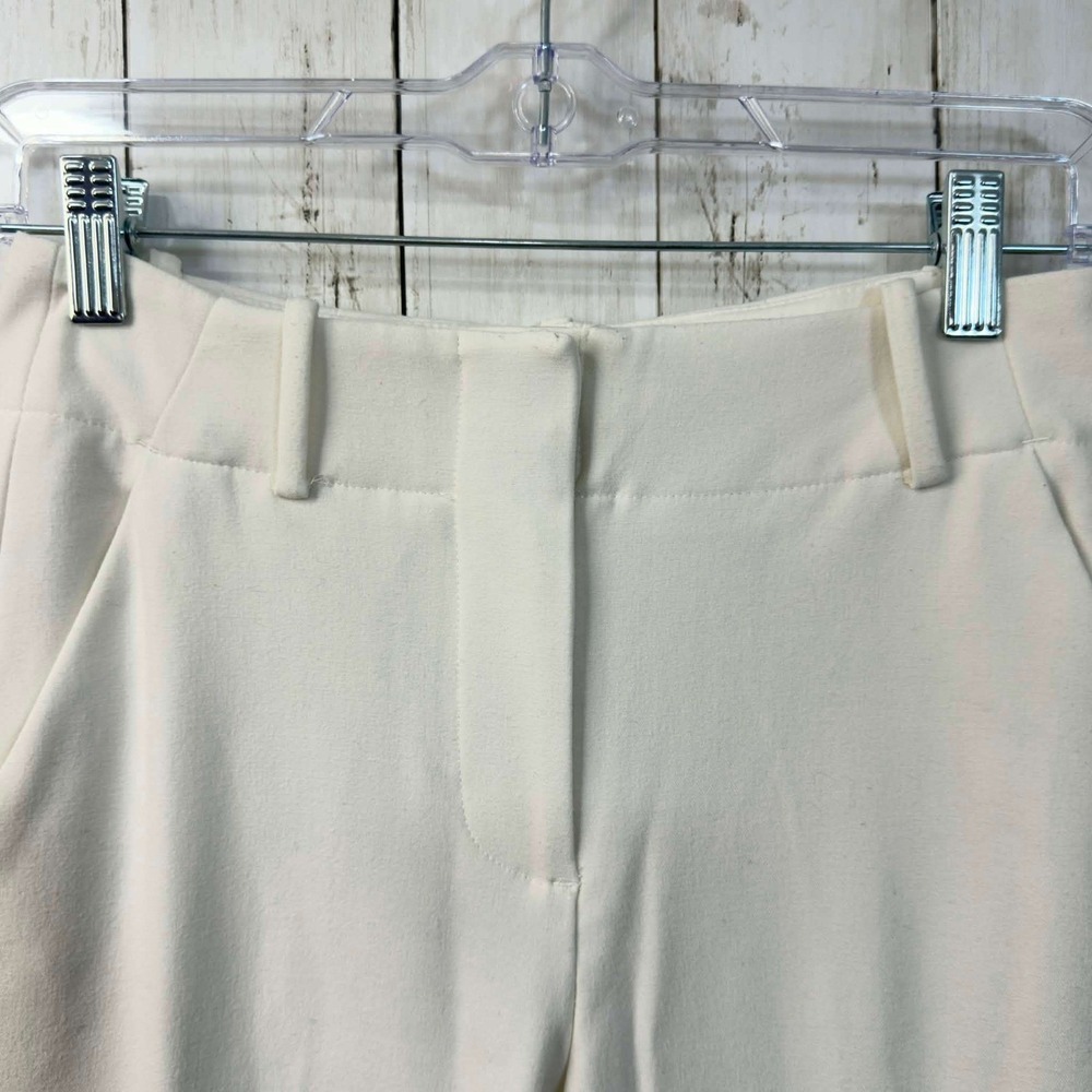 Jennifer Lopez Women's Cream Wide Leg Dress Pants High Rise Stretch Size 0 - Picture 2 of 5